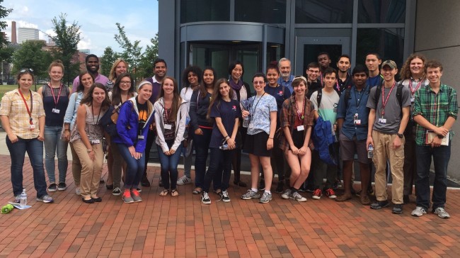 A group of teen summer interns from the Museum of Science toured the National Emerging Infectious Disease Laboratories at Boston University this summer as part of efforts to attract more students into STEM fields.