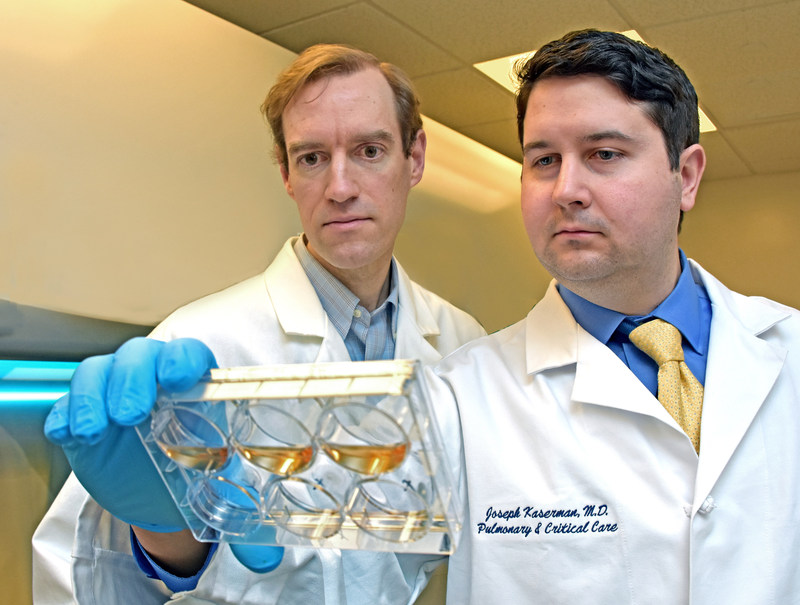 Andrew Wilson, MD, left and Grantee Joseph Kaserman, MD (PRNewsfoto/Alpha-1 Foundation)