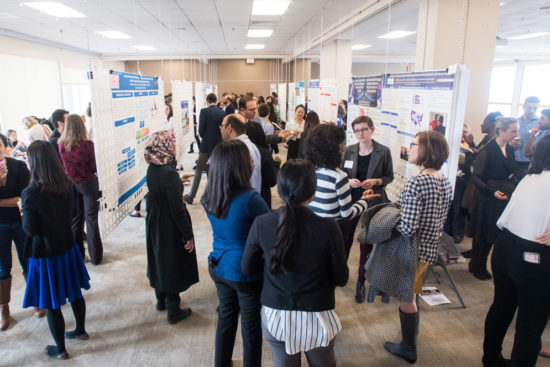 The Health Equity Symposium poster session offered research on topics from refugee women’s health to language barriers to disparities in health screenings. Photo by Cydney Scott