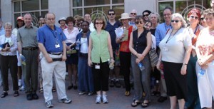Some participants in the 2011 walking tours. 