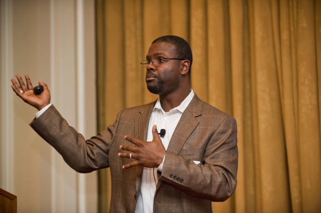 Tyrone Porter, PhD, presenting his research at the 2012 Translational Research Symposium sponsored by the BU CTSI