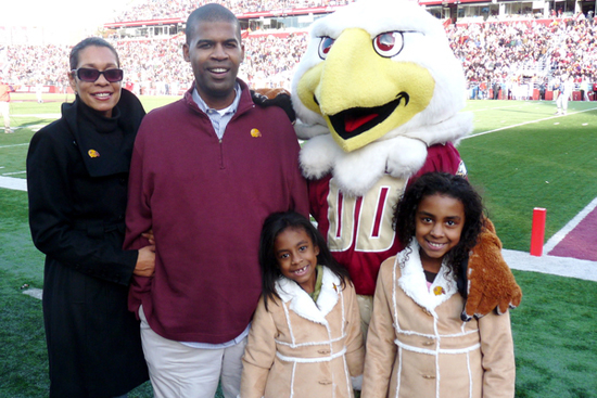 Former Boston College linebacker Ron Perryman, who died at 42 from respiratory failure, was one of the athletes whose brains had a degenerative disease and were part of BU-led research. Photo courtesy of the Perryman Family