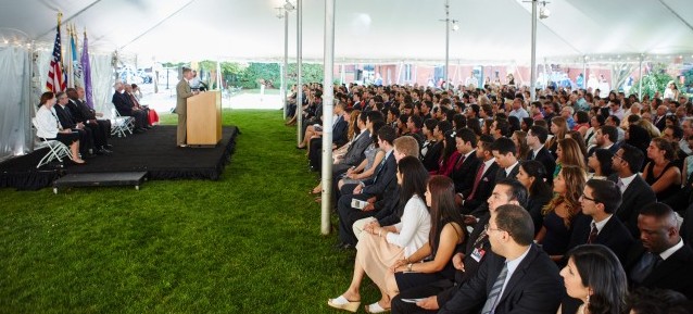 Students seated during the 2015 Professional Ceremony