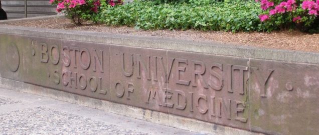 BU School of Medicine entrance sign