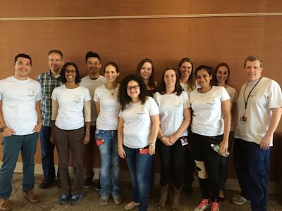 Back row left to right: Matt Jones, Chen Khuan Wong, Carly Garrison, Keri Dame, and Elyse Kozlowski. Front row left to right: Andy Hoss, Shoumita Dasgupta, Hila Milo Rasouly, Dana Lau Corona, Sarah Kleinsorge, Akshaya Ramesh, and Barry Horne. *Shoumita Dasgupta and Matthew Jones are the Directors of the Program