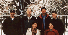 Group photo after farewell lunch for Jin Cai, visiting scientist from China (left front)