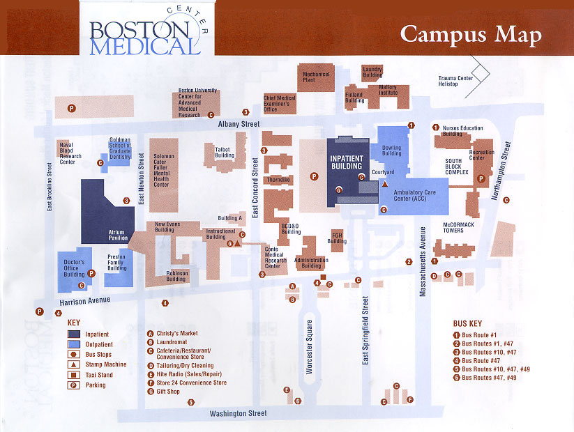 Campus Map Surgery Boston University