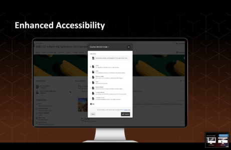 Screenshot of Blackboard Ally download options