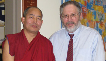 Michael Grodin (right) has been working with Yeshe Togden, a Tibetan refugee monk, at the Boston Center for Refugee Health and Human Rights