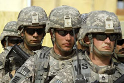 military personnel in helmets