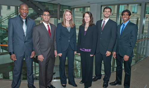 2012-BU-Case-Team-at-Emory2 BU team members, from left, Ivan Busulwa (MBA/MPH’12), Darash Desai (ENG’14), Meg Meyer (MBA/MPH’12), Catherine Shih (MBA/MPH’13), Daniel Silva (MED’15), and Sunil Nair (MD/MBA’13)