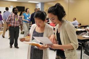 IMG_7336 Residents attempt to devise a plan to stretch their budget for the week.