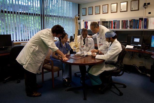 Dr. Raphael Ortega (second from the right) and his students.