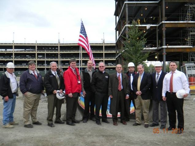 Topping off ceremony participants. BU representatives included Gary Nicksa, Bill Gasper, David Flynn, Derek Rodgers, John Barton. (May 2011)