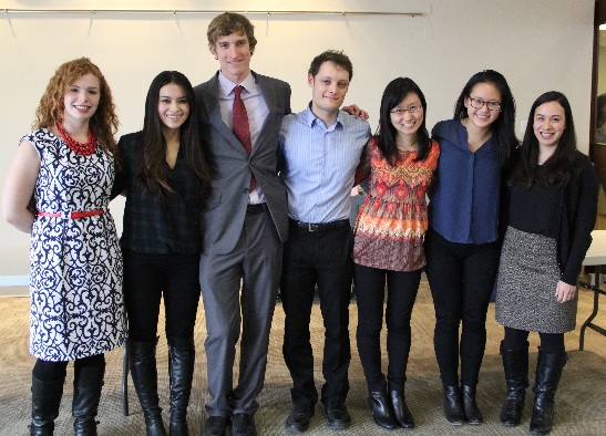 Left to right: Angela Nolin, Estela Chen, Gareth Marshall, Gabriel Lerner, Jane Qu, Rainjade Chung, Brenda Garcia 
