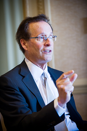 For BU trustee Richard Shipley (Questrom’68,’72), the fight against prostate cancer is personal. Photo by Jackie Ricciardi