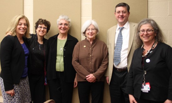 Judith Linden, MD, Associate Professor, Emergency Medicine; Jane Liebschutz, MD MPH, Associate Chief, Section of General Internal Medicine; Elaine Alpert, MD, MPH, 2016 Lynne Stevens Memorial Lecturer, University of British Columbia; Deborah Maine, DPH, Professor of International Health (retired); Brian Jack, MD, Chair and Professor, Department of Family Medicine; Carol Mostow, Department of Family Medicine.