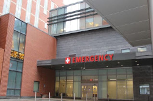 Outside view of Emergency Department entrance