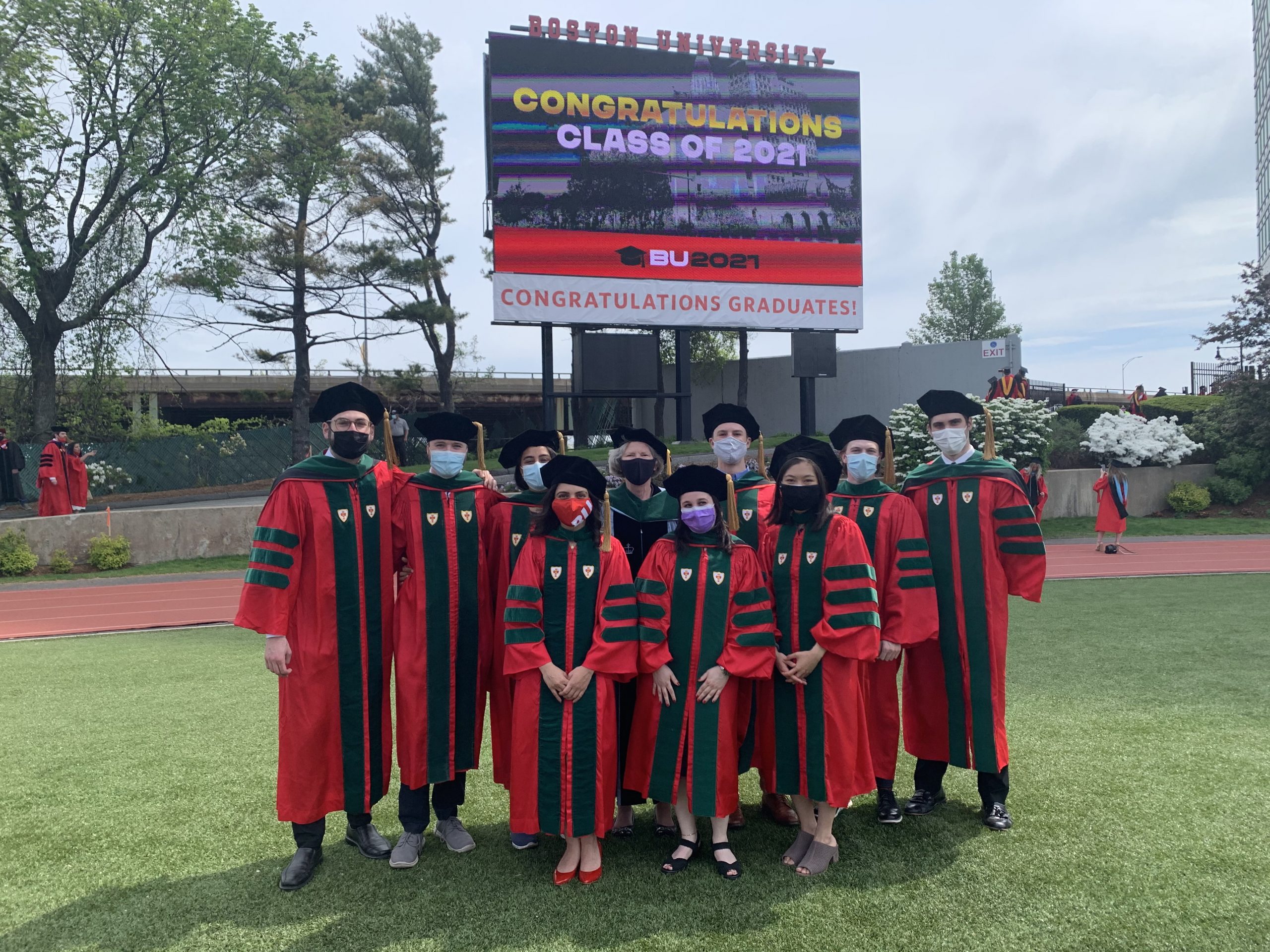 Group of MD grads in robes 