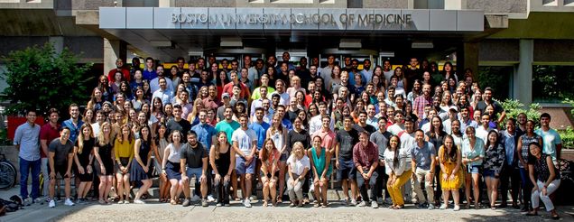 Class of 2022 on Instructional Building steps