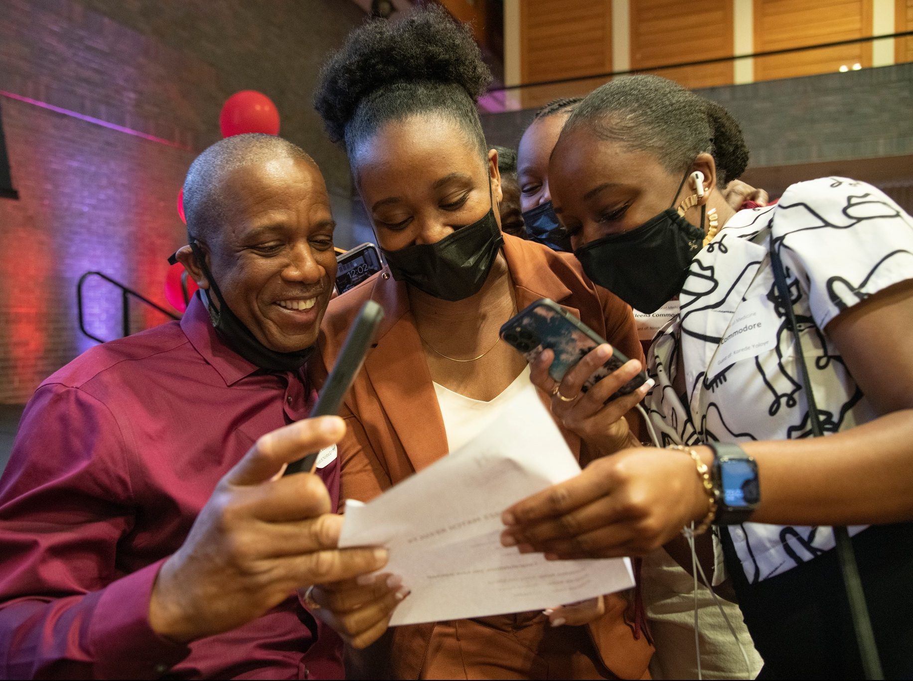 Family celebrates match