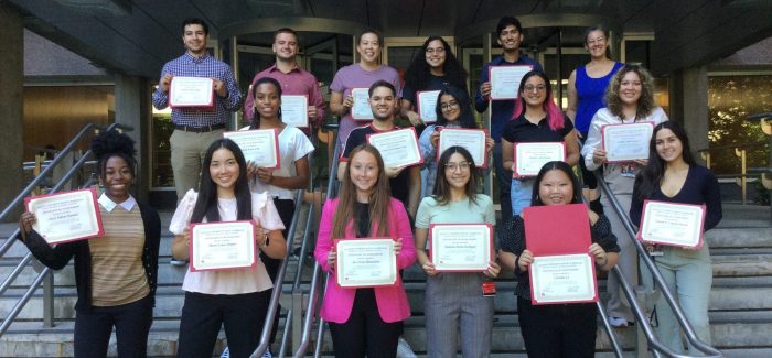 STaRS scholars on the steps of the Instructional Building