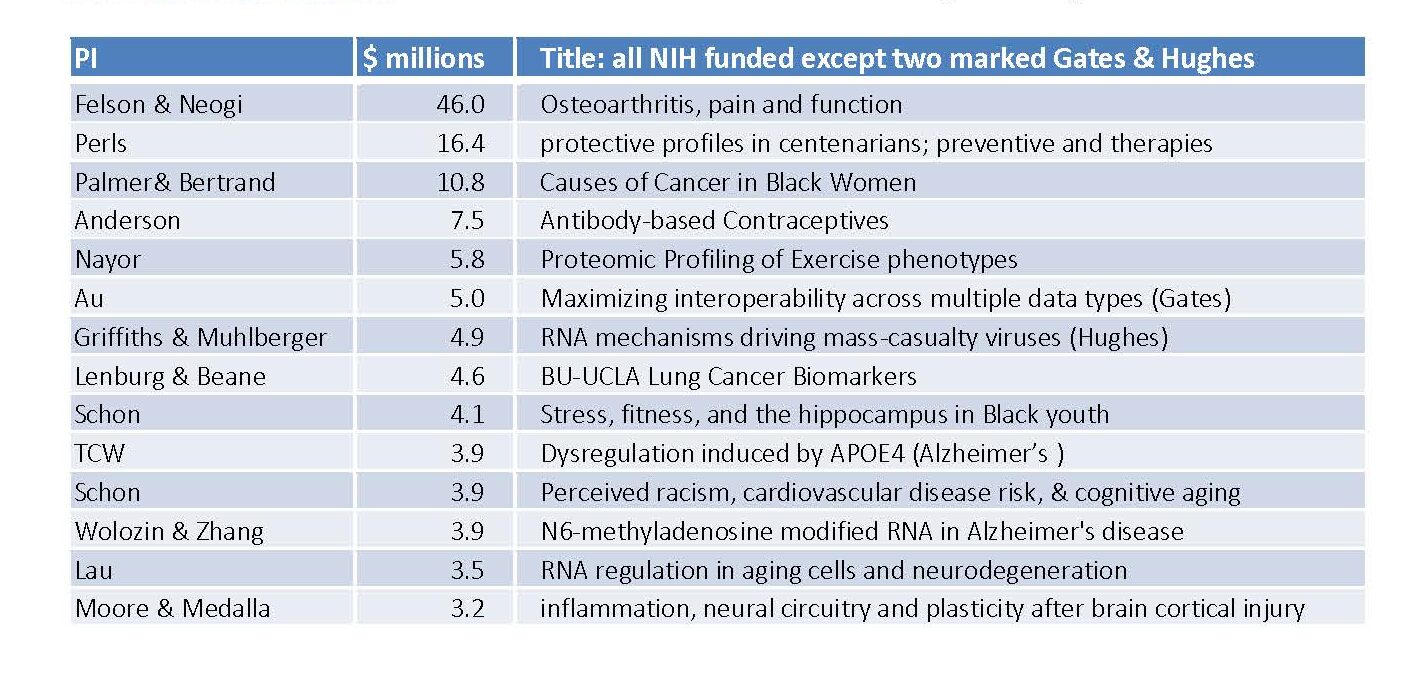 Graphic of new research grants