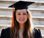 Sarah Schroter in cap and gown smiling broadly