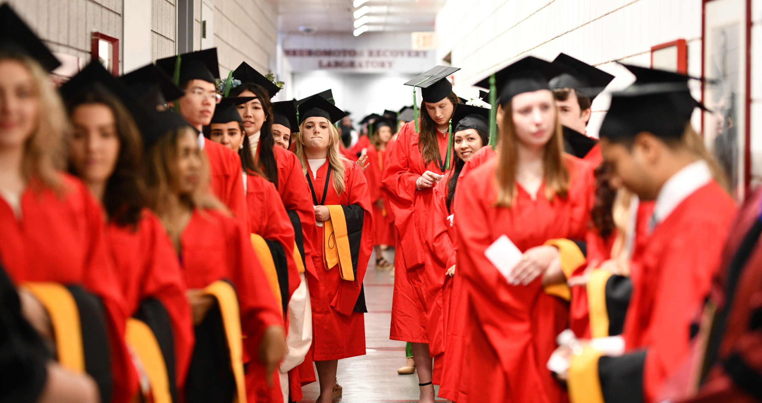 GMS students lining up preconvocation
