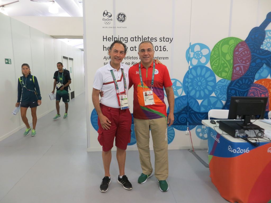  Ali Guermazi with Chief Medical Officer for Rio 2016 Summer Olympic Games at Olympic medical clinic