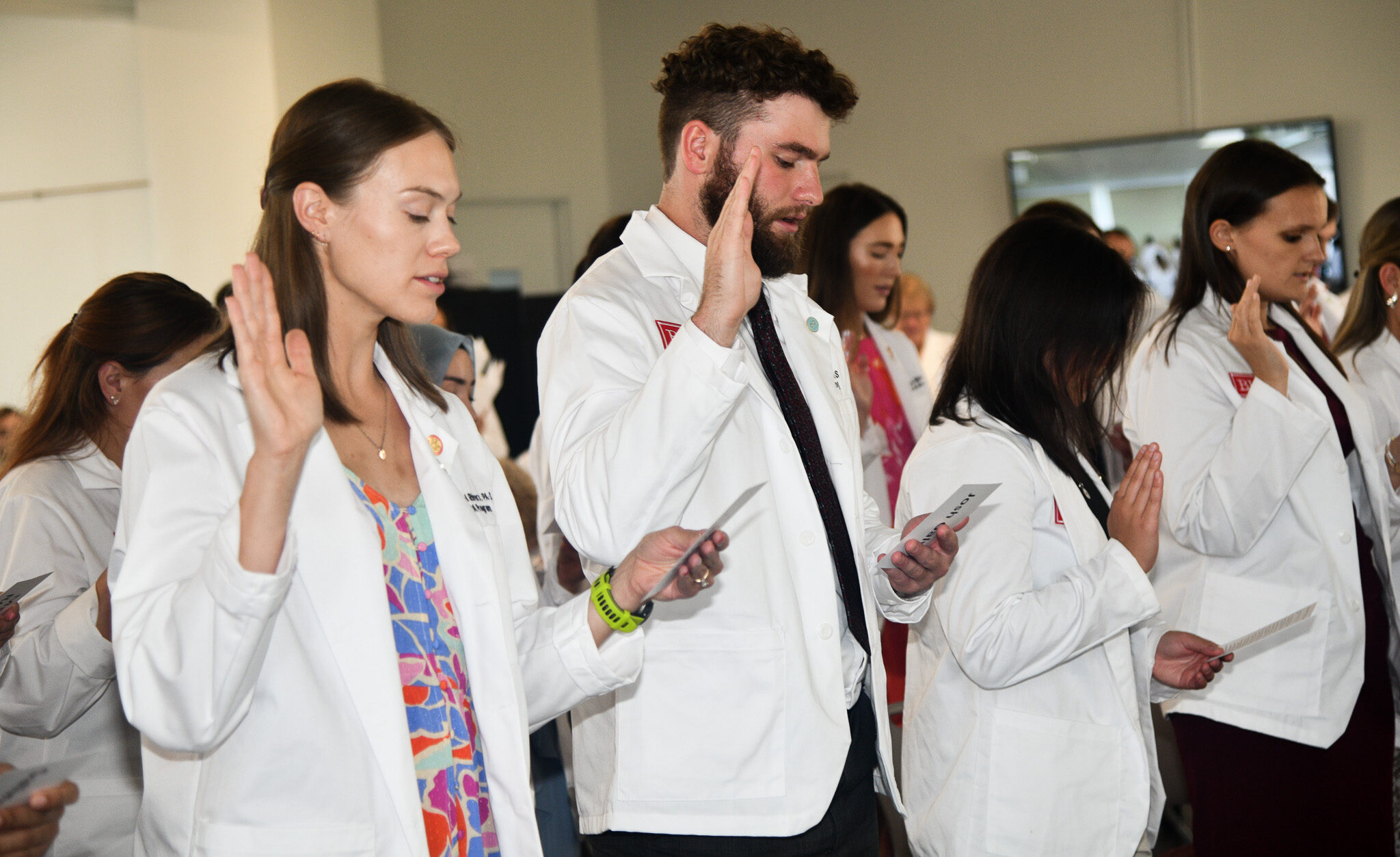 PA students reciting PA Professional Oath