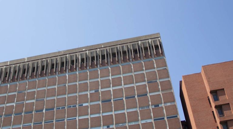 Top of BU Medical campus building