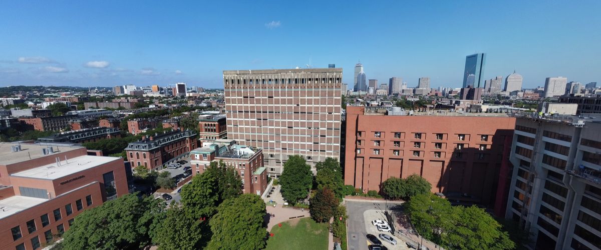 Aerial view of the Boston University Chobanian & Avedisian School of Medicine campus