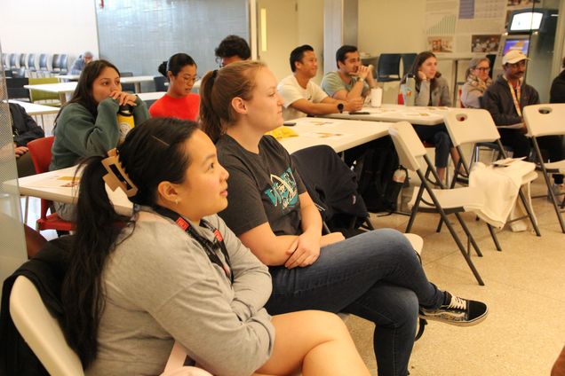 Medical students observing cooking class