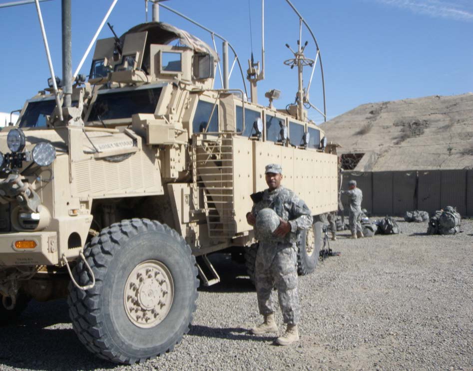 Randolph Taylor II, MD (CAMED’06), in Iraq.