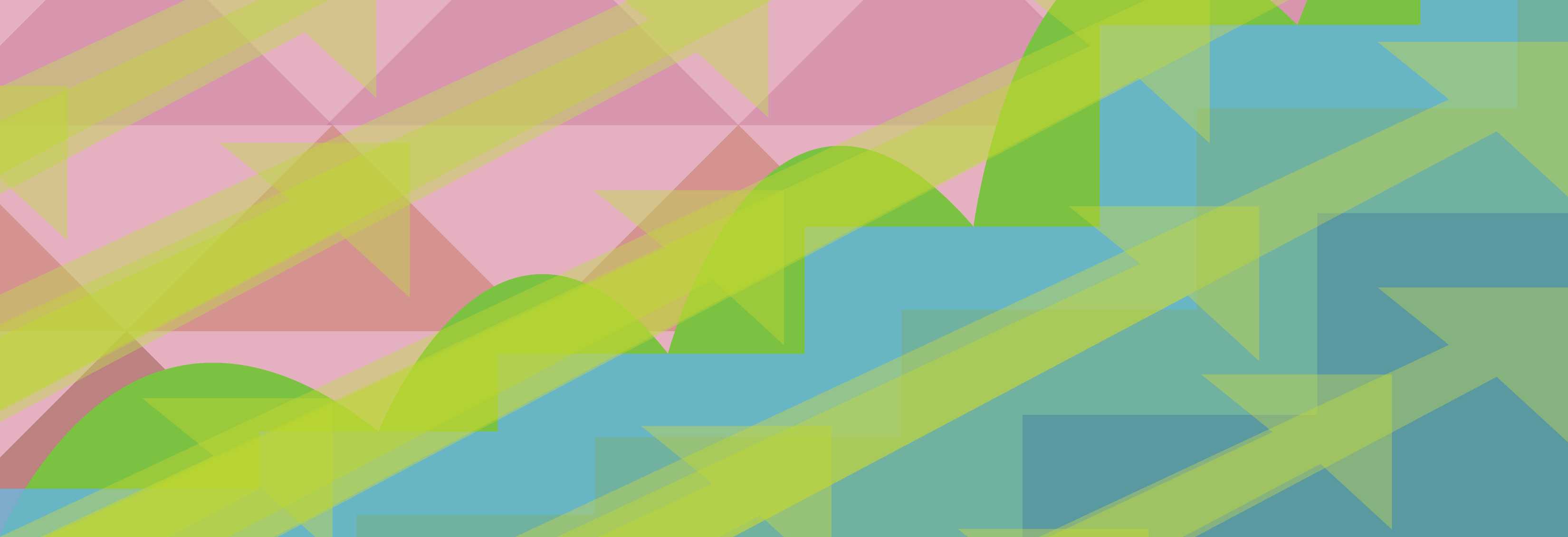 colorful geometric in pink, green turquoise
