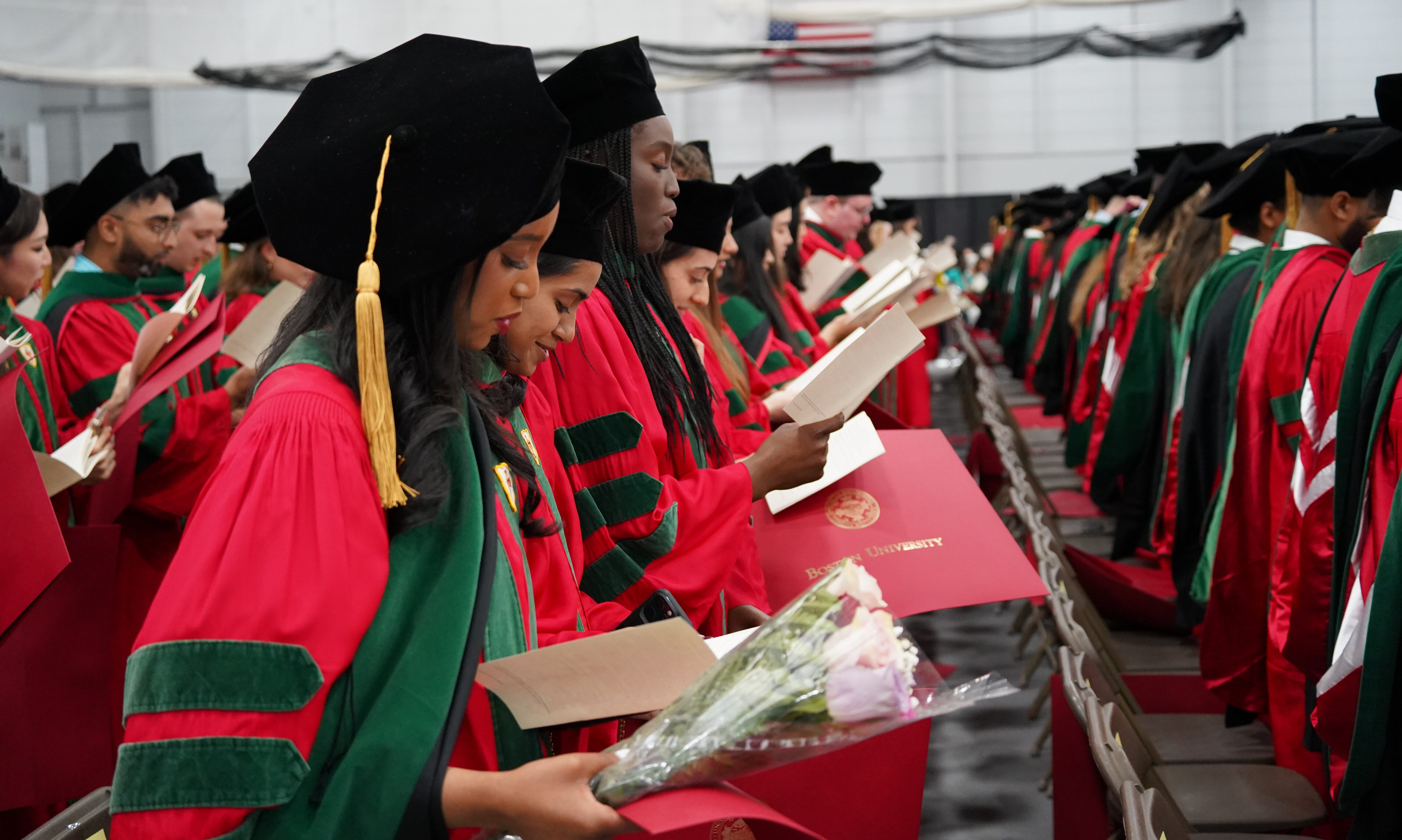 At 2025 Convocation seated MDs recite the Oath of Hippocrates