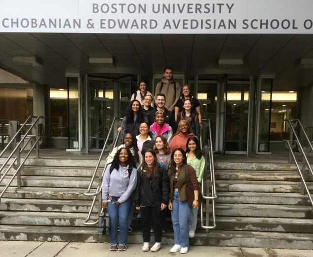 The 2023 STaRS scholars gather on the steps of the Instructional Building.