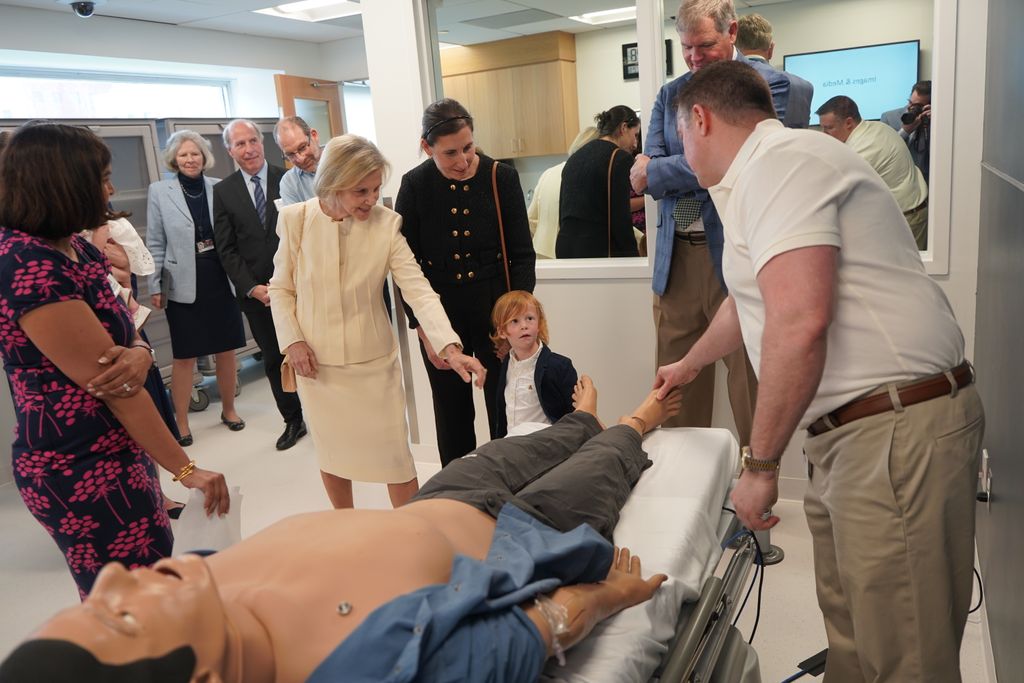 Opening of Hochman Sim Center in area with manikin