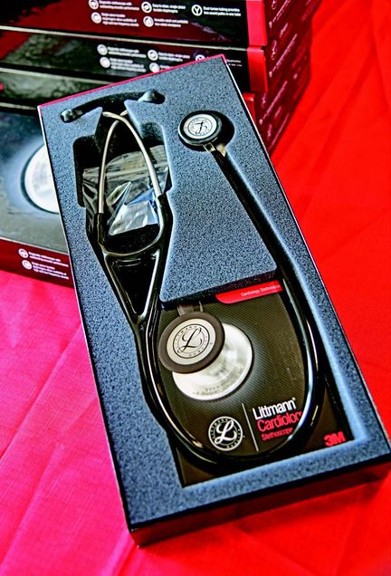 A stethoscope in its box