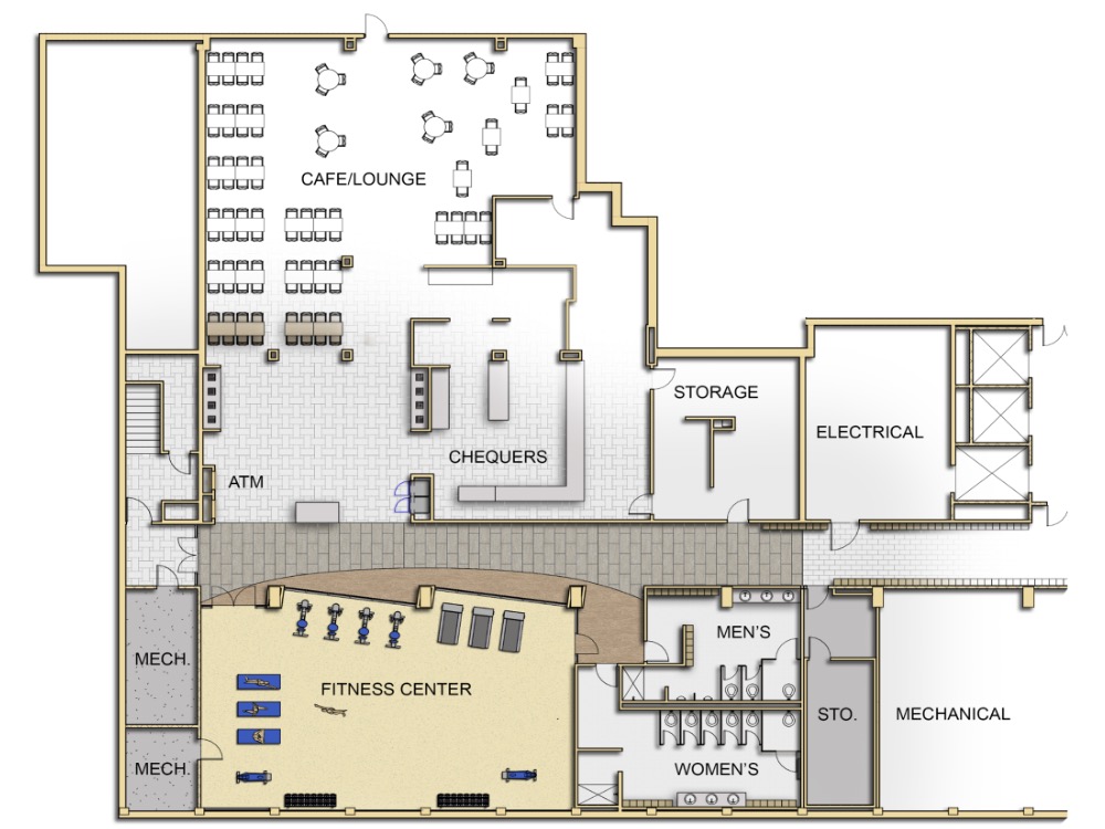 Layout of new fitness center