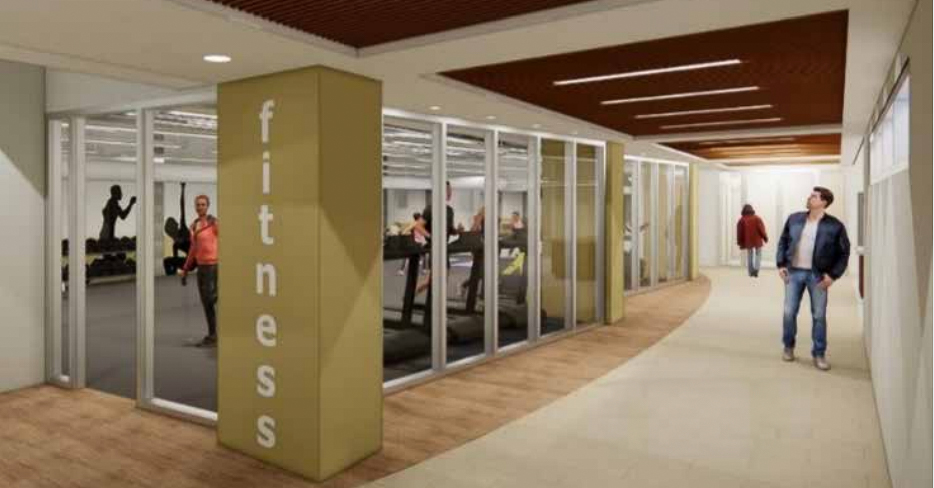 Illustration of the new fitness center