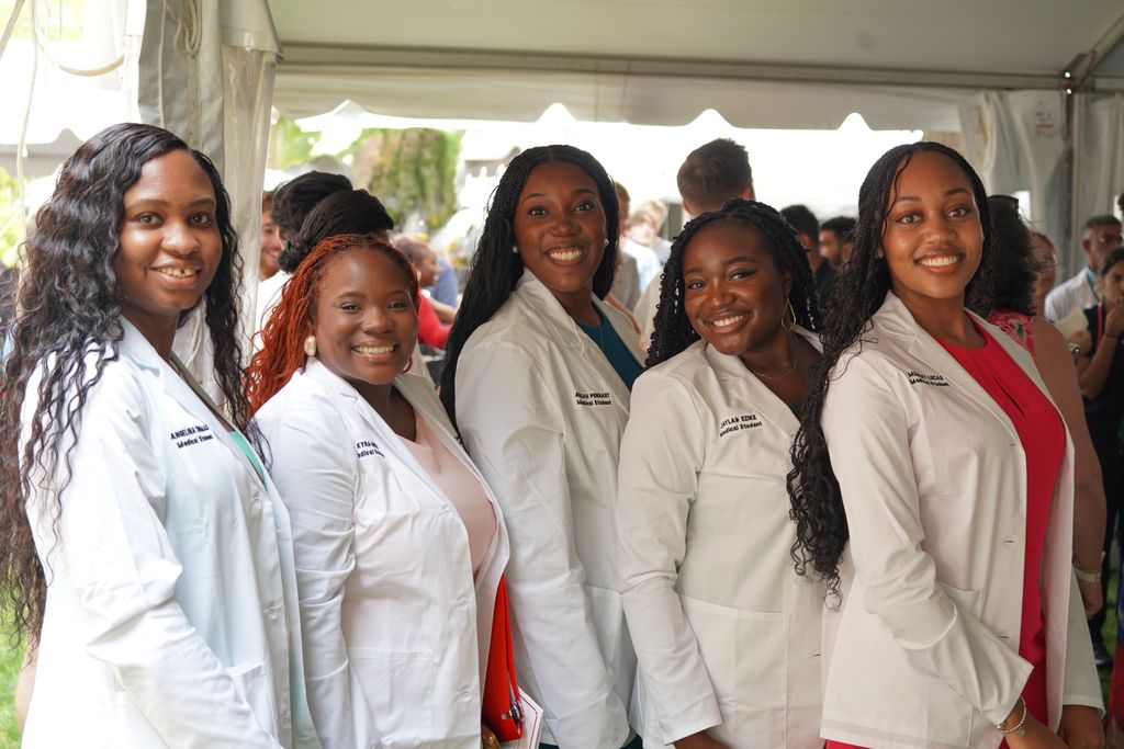 Group photos of whitecoat students
