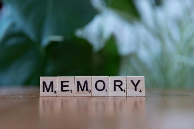 Memory spelled out in tiles