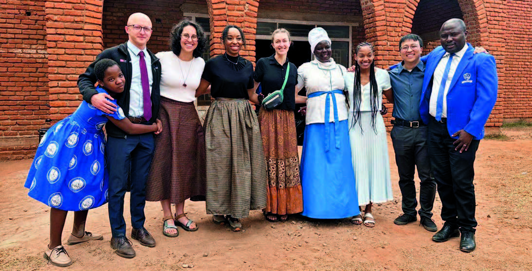 A group of students standing in Malawi