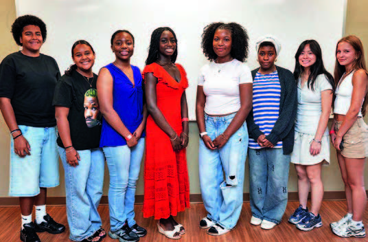 A group of students from John D. O'Bryant School