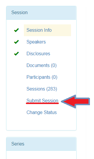 Session Submission Continuing Medical Education