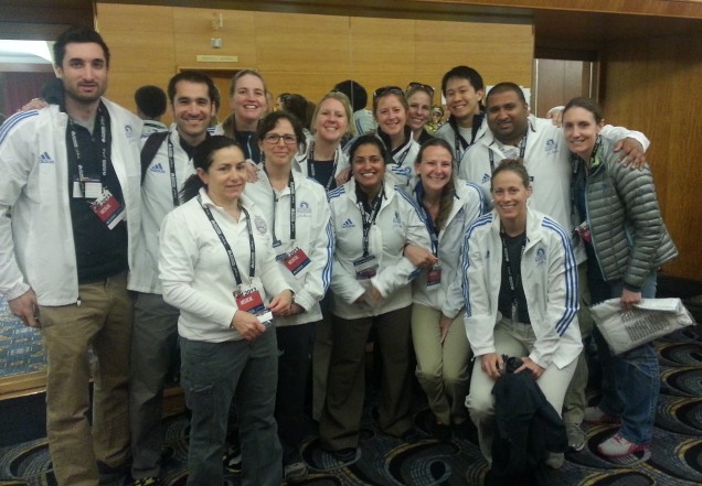 Resident and faculty volunteers before 2013 Marathon