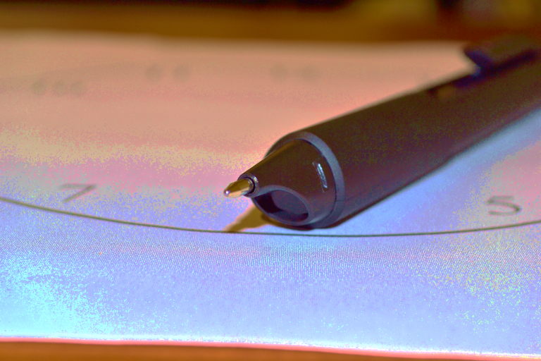 CC digital pen with line stroke