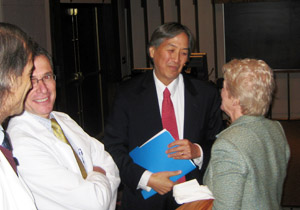 Koh greets friends and colleagues Koh greets friends and colleagues from Boston University.